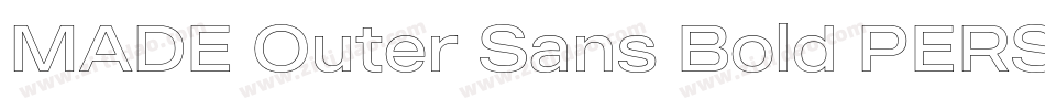 MADE Outer Sans Bold PERSONAL USE字体转换